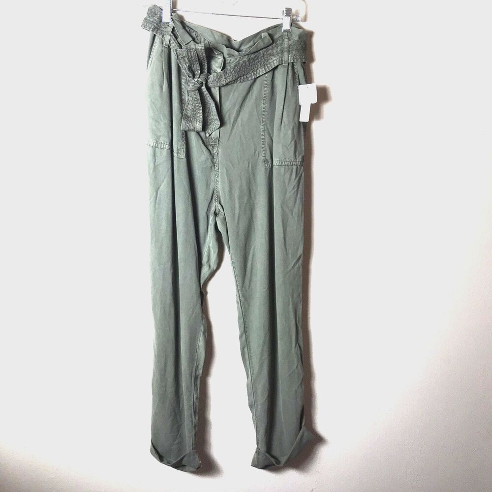 NWT Treasure & Bound Nordstrom Rack Women's Green Cargo Pants Pockets Size 10